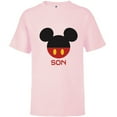 thumbnail image 1 of Disney Mickey Mouse Red Shorts Icon Son Family- Short Sleeve T-Shirt for Kids - Customized-Soft Pink, 1 of 5