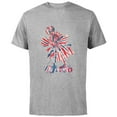 thumbnail image 1 of Disney Mickey Mouse Red White Blue Tie Dye - Short Sleeve Cotton T-Shirt for Adults - Customized-Athletic Heather, 1 of 5