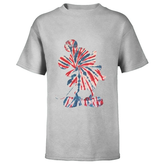 Disney Mickey Mouse Red White Blue Tie Dye - Short Sleeve T-Shirt for Kids - Customized-Athletic Heather