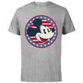 thumbnail image 1 of Disney Mickey Mouse Red White and Blue Retro Americana - Short Sleeve Cotton T-Shirt for Adults - Customized-Athletic Heather, 1 of 5