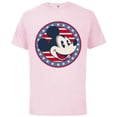 thumbnail image 1 of Disney Mickey Mouse Red White and Blue Retro Americana - Short Sleeve Cotton T-Shirt for Adults - Customized-Soft Pink, 1 of 5