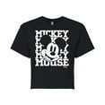 thumbnail image 1 of Disney - Mickey Mouse - Repeated Mickey - Juniors Cropped Cotton Blend T-Shirt, 1 of 5
