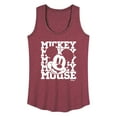thumbnail image 1 of Disney - Mickey Mouse - Repeated Mickey - Women's Racerback Tank Top, 1 of 4
