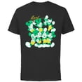 thumbnail image 1 of Disney Mickey Mouse Retro Classic Poses - Short Sleeve Cotton T-Shirt for Adults - Customized-Black, 1 of 5