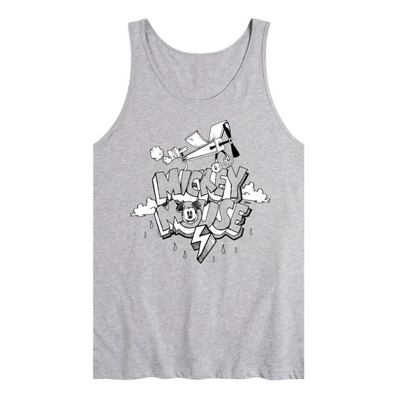 Disney - Mickey Mouse - Retro Style Black & White Cartoon - Men's Jersey Tank Top