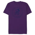 thumbnail image 1 of Disney Mickey Mouse Retro Vintage Walking in a Circle - Short Sleeve Blended T-Shirt for Adults - Customized-Purple, 1 of 5