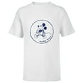 thumbnail image 1 of Disney Mickey Mouse Retro Vintage Walking in a Circle - Short Sleeve T-Shirt for Kids - Customized-White, 1 of 5