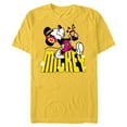 thumbnail image 1 of Disney Mickey Mouse Retro Whistling Music Super Cool Stroll - Short Sleeve Blended T-Shirt for Adults - Customized-Yellow, 1 of 5