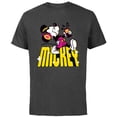 thumbnail image 1 of Disney Mickey Mouse Retro Whistling Music Super Cool Stroll - Short Sleeve Cotton T-Shirt for Adults - Customized-Charcoal, 1 of 5