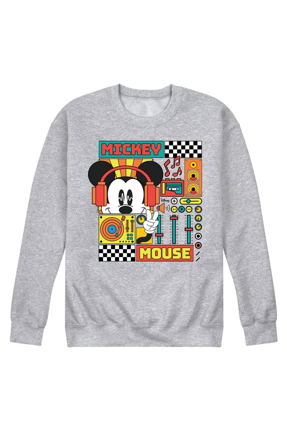 - Mickey Mouse Rhythm Waves - Men's Crew Neck Fleece Pullover