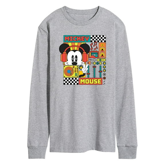 Disney - Mickey Mouse Rhythm Waves - Men's Long Sleeve Graphic T-Shirt