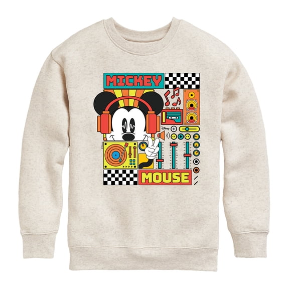 Disney - Mickey Mouse Rhythm Waves - Toddler & Youth Crewneck Fleece Sweatshirt