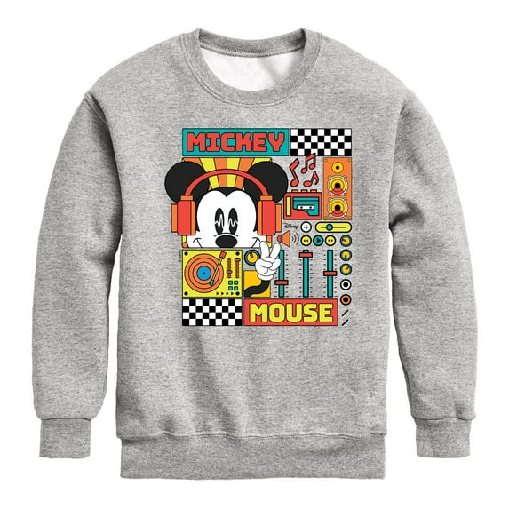 Disney - Mickey Mouse Rhythm Waves - Toddler & Youth Crewneck Fleece Sweatshirt