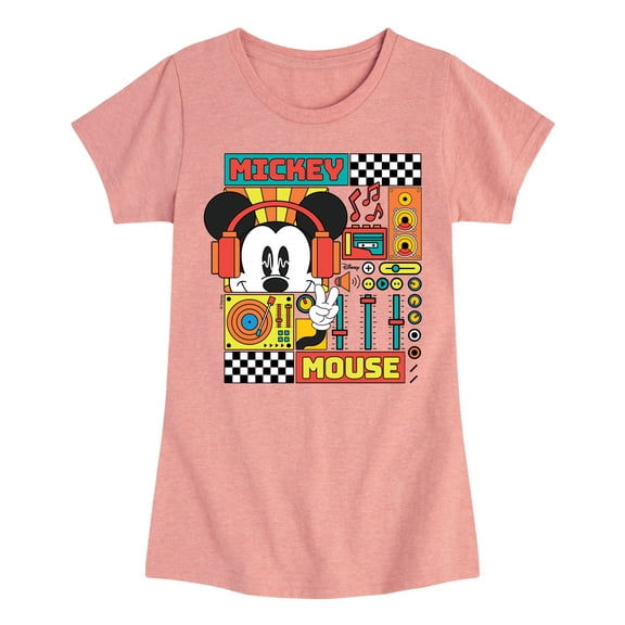 Disney - Mickey Mouse Rhythm Waves - Toddler & Youth Girls Short Sleeve Graphic T-Shirt