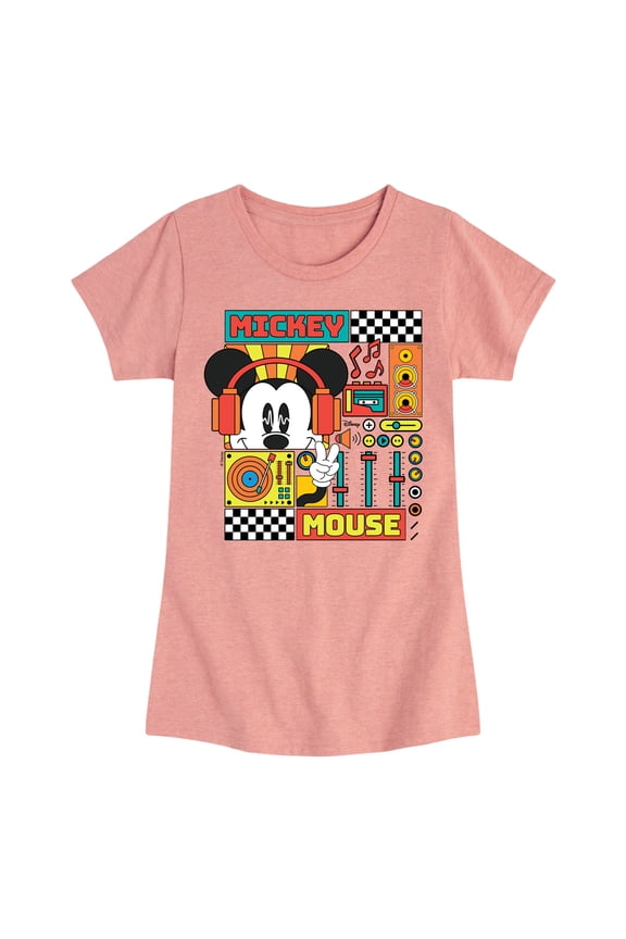 - Mickey Mouse Rhythm Waves - Toddler & Youth Girls Short Sleeve Graphic T-Shirt