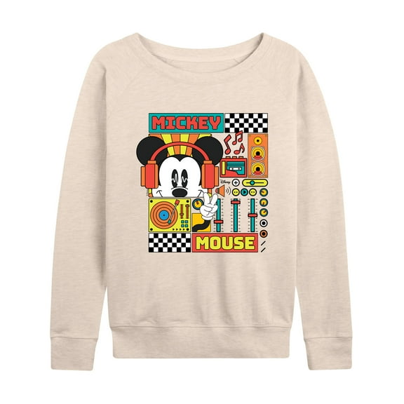 Disney - Mickey Mouse Rhythm Waves - Women's Lightweight French Terry Long Sleeve Shirt