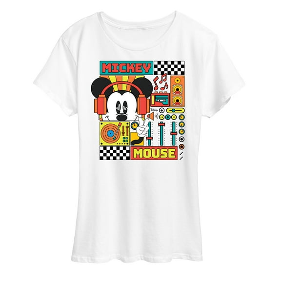 Disney - Mickey Mouse Rhythm Waves - Women's Short Sleeve Graphic T-Shirt