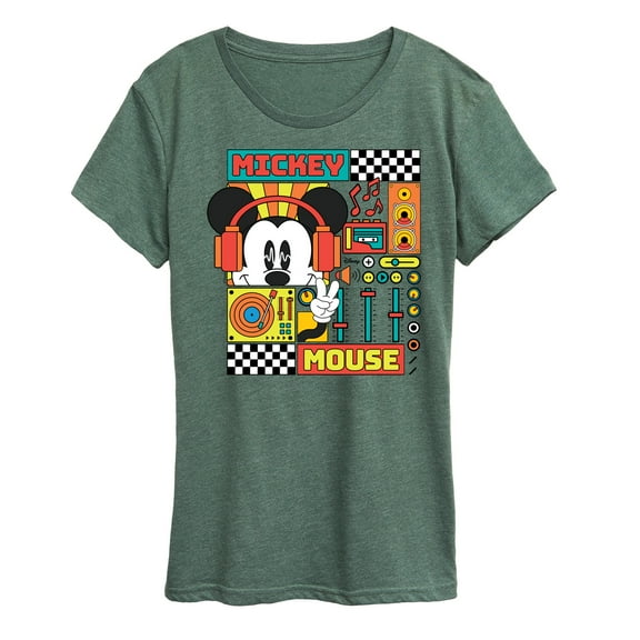 Disney - Mickey Mouse Rhythm Waves - Women's Short Sleeve Graphic T-Shirt