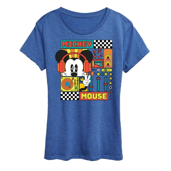 Disney - Mickey Mouse Rhythm Waves - Women's Short Sleeve Graphic T-Shirt