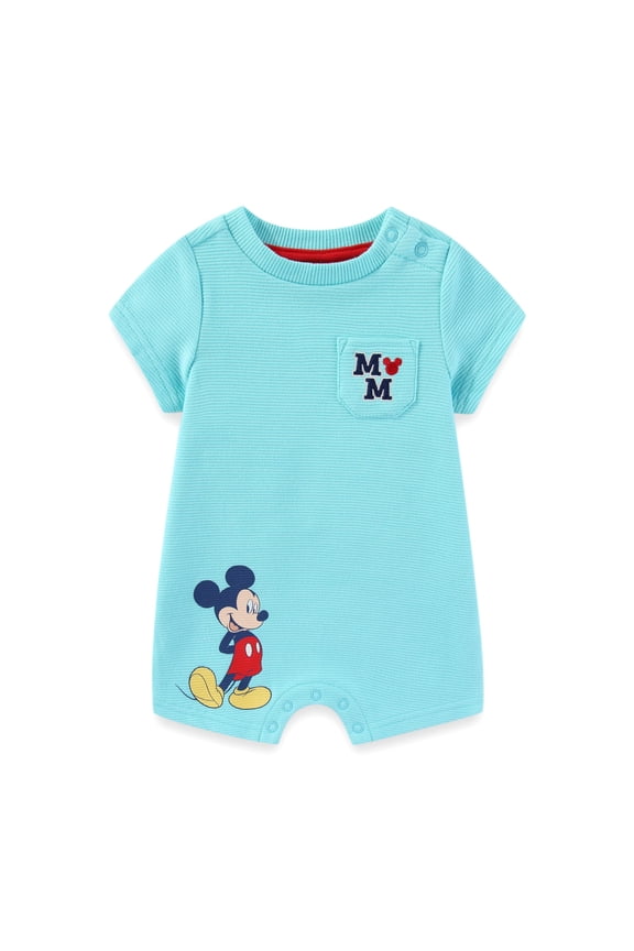 Mickey Mouse Ribbed Romper (Baby Boys), Sizes 6M-24M