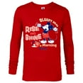 thumbnail image 1 of Disney Mickey Mouse Rise and Shine Morning Rituals - Long Sleeve T-Shirt for Men - Customized-New Red, 1 of 5