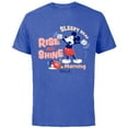 thumbnail image 1 of Disney Mickey Mouse Rise and Shine Morning Rituals - Short Sleeve Cotton T-Shirt for Adults - Customized-Royal Heather, 1 of 5