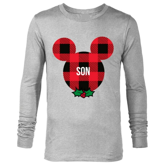 Disney Mickey Mouse SON Holiday Family - Long Sleeve T-Shirt for Men - Customized-Athletic Heather