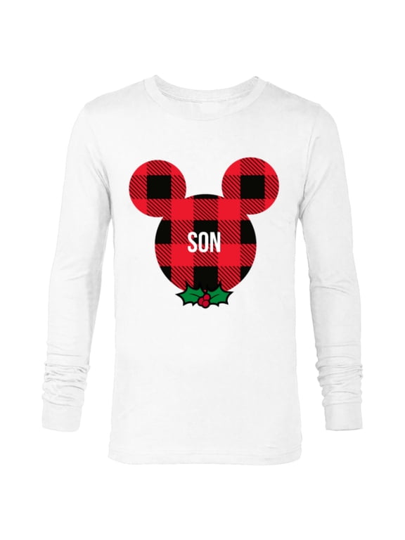 Mickey Mouse SON Holiday Family - Long Sleeve T-Shirt for Men - Customized-White