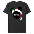 thumbnail image 1 of Disney Mickey Mouse Santa Hat BROTHER Holiday Family - Short Sleeve Blended T-Shirt for Adults - Customized-Dark Heather, 1 of 5