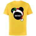 thumbnail image 1 of Disney Mickey Mouse Santa Hat BROTHER Holiday Family - Short Sleeve Cotton T-Shirt for Adults - Customized-Yellow, 1 of 5