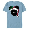 thumbnail image 1 of Disney Mickey Mouse Santa Hat DAD Holiday Family - Short Sleeve Blended T-Shirt for Adults - Customized-Ocean Blue, 1 of 5