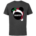 thumbnail image 1 of Disney Mickey Mouse Santa Hat DAUGHTER Holiday - Short Sleeve Cotton T-Shirt for Adults - Customized-Charcoal, 1 of 5
