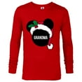 thumbnail image 1 of Disney Mickey Mouse Santa Hat GRANDMA Holiday Family - Long Sleeve T-Shirt for Men - Customized-New Red, 1 of 5