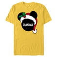 thumbnail image 1 of Disney Mickey Mouse Santa Hat GRANDMA Holiday Family - Short Sleeve Blended T-Shirt for Adults - Customized-Yellow, 1 of 5