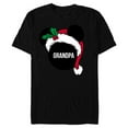 thumbnail image 1 of Disney Mickey Mouse Santa Hat GRANDPA Holiday Family - Short Sleeve Blended T-Shirt for Adults - Customized-Black, 1 of 5