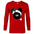 thumbnail image 1 of Disney Mickey Mouse Santa Hat SON Holiday Family - Long Sleeve T-Shirt for Men - Customized-New Red, 1 of 5