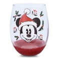 thumbnail image 1 of Disney Mickey Mouse Santa Hat Teardrop Stemless Wine Glass | Holds 20 Ounces, 1 of 8