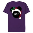 thumbnail image 1 of Disney Mickey Mouse Santa Hat UNCLE Holiday Family - Short Sleeve Blended T-Shirt for Adults - Customized-Purple, 1 of 5