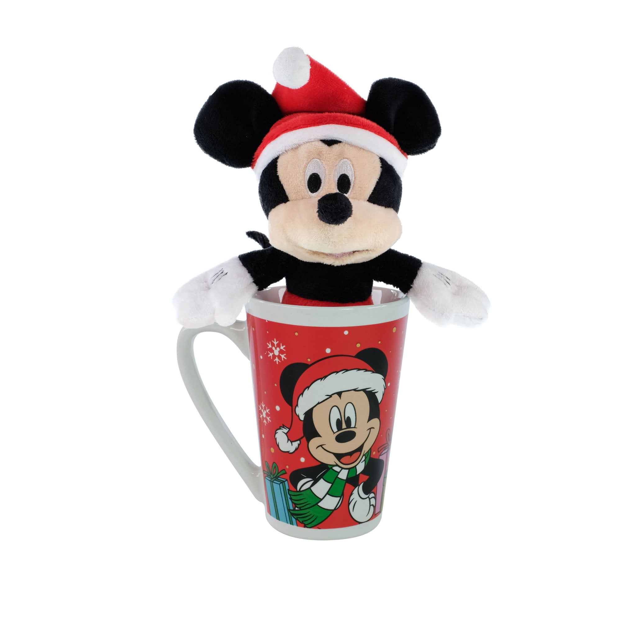 Disney, Holiday, 2pc Disney Christmas Mickey Santa Hat Mug Set Wmickey  Stir Sticksrare Nwt