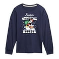 thumbnail image 1 of Disney - Mickey Mouse Santas Official Helper Christmas - Toddler & Youth Long Sleeve Graphic T-Shirt, 1 of 5