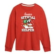 thumbnail image 1 of Disney - Mickey Mouse Santas Official Helper Christmas - Toddler & Youth Long Sleeve Graphic T-Shirt, 1 of 5