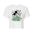 thumbnail image 1 of Disney - Mickey Mouse - School Doodles - Juniors Cropped Cotton Blend T-Shirt, 1 of 5