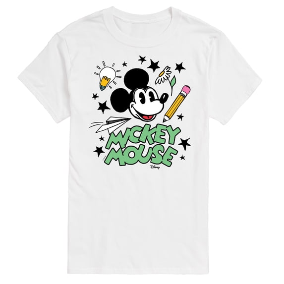 Disney - Mickey Mouse - School Doodles - Men's Short Sleeve Graphic T-Shirt