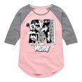 thumbnail image 1 of Disney - Mickey Mouse - Scribbles & Drawings - Toddler & Youth Girls Raglan Graphic T-Shirt, 1 of 5