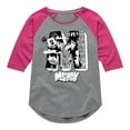 thumbnail image 1 of Disney - Mickey Mouse - Scribbles & Drawings - Toddler & Youth Girls Raglan Graphic T-Shirt, 1 of 5