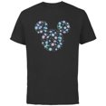 thumbnail image 1 of Disney Mickey Mouse September Birth Month Birthstone Flowers - Short Sleeve Cotton T-Shirt for Adults - Customized-Black, 1 of 5