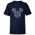 thumbnail image 1 of Disney Mickey Mouse September Birth Month Birthstone Flowers - Short Sleeve T-Shirt for Kids - Customized-Navy, 1 of 5