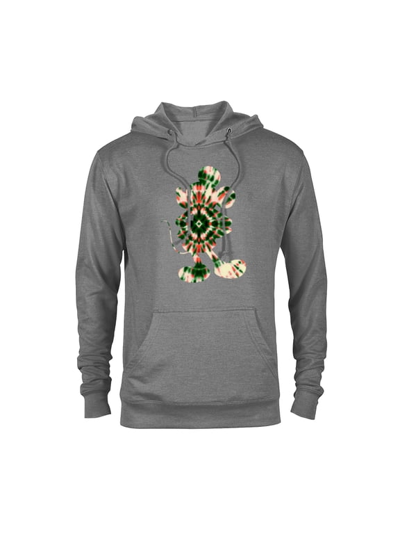 Mickey Mouse Shape Christmas Holiday Tie-Dye Retro - Pullover Hoodie for Adults - Customized-Athletic Heather