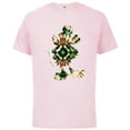 thumbnail image 1 of Disney Mickey Mouse Shape Christmas Holiday Tie-Dye Retro - Short Sleeve Cotton T-Shirt for Adults - Customized-Soft Pink, 1 of 5