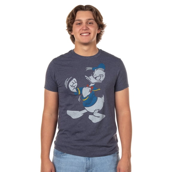 Disney Mickey Mouse Shirt Donald Duck Shaking His Fists Short Sleeve Graphic Tee